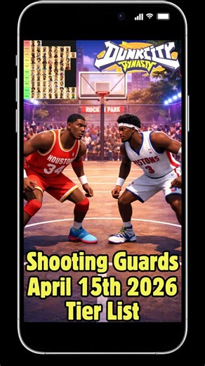 4/15 Data Driven Shooting Guards TRUE Meta Tier List for Global in Dunk City Dynasty!