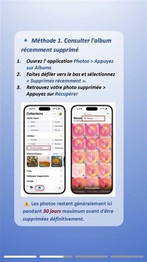 Comment voir les photos récemment supprimées sur iPhone