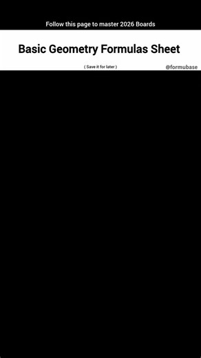 FormuBase | Cheatsheets on Instagram: "📏 Geometry at a Glance! All essential 2D & 3D formulas in one place — because smart learners don’t memorize, they understand 💡 ✨ Follow @formubase for daily study fuel! 📚 Save this post for quick math revision later! . . #formubase #MathLearning #GeometryGuide #StudyInspiration #FormulaChart #examessentials"