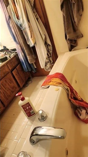 Donald Duck takes a shower