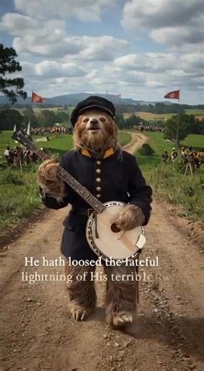 A Union Sloth sings Battle Hymn of the Republic