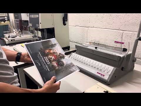 How To Make Calendars - Using Renz SRW360 Wire Binder & Elmpro P-Cal Calendar Punch