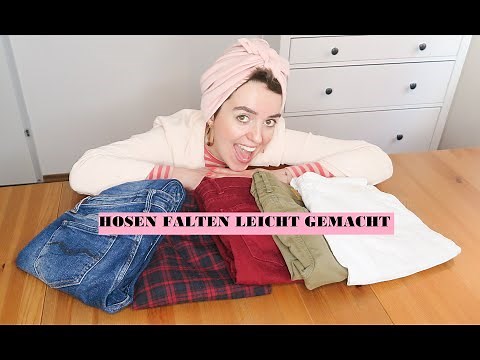 Hosen platzsparend falten