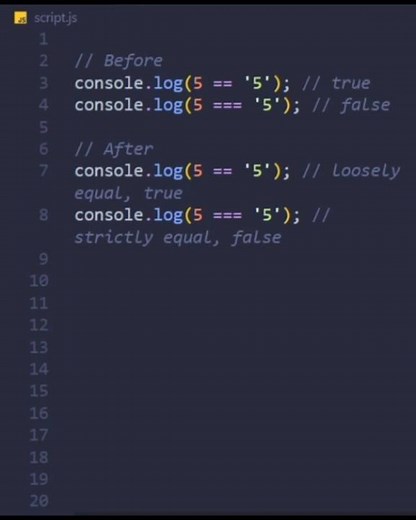 JavaScript Equality Explained: == vs === in 30 Seconds! 🔥 | JS Tips for Beginners