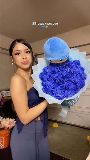 pocoyo bouquet 💙💙 #pocoyo #bouquet #diy #shortsfeed #fyp #parati #florist #roses #forhim #ramo