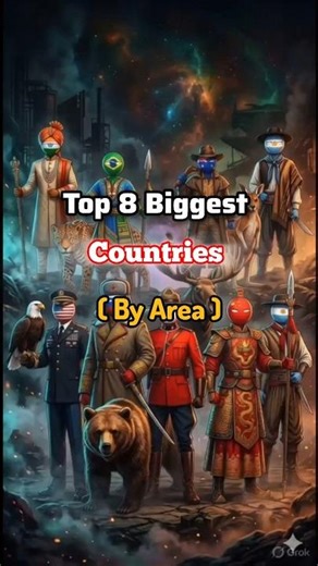 Biggest countries by #land #countryhumans #shorts