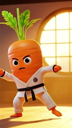 🥕🥋 Carrot & Banana Karate Masters! | Funny 3D Animation