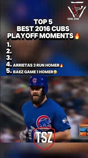 Top 5 Best 2016 Cubs Playoff Moments That Shocked the World ⚾🔥