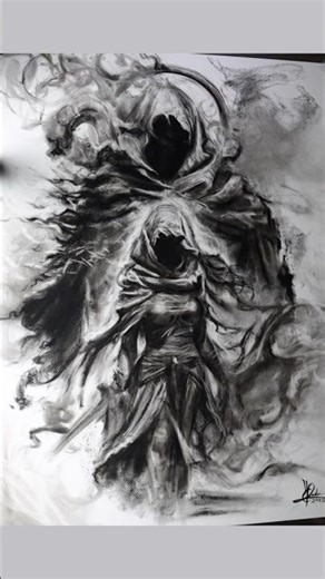 Fallen Angel Drawing – Dark Fantasy Art