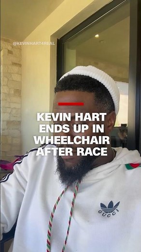 Kevin Hart ends up in a wheelchair after race
