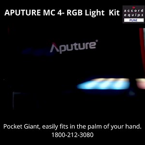 Aputure MC 4 Light Lit , White + Tungsten + RGB a 4 light kit that is ideal for shooting on the go. 1800-21203080 #aputuremc4kit #aputurelight #aputure #cinematograoher #dop #gaffer #filmmaking #lighting #RGB | Accord Equips - Pune - Camera & Lens Rentals | Facebook