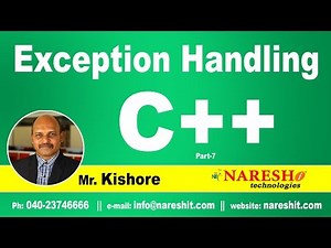 Exception Handling in C   Part-7 File Operations | C    Tutorial | Mr. Kishore Video Lecture | Crash Course for Software Development (English)