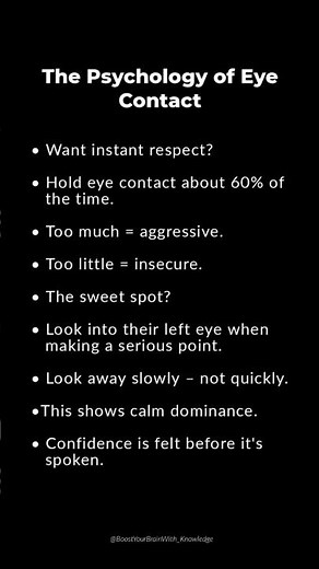 The Psychology of Eye Contact | How to Gain Instant Respect & Confidence