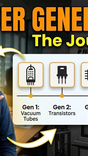 Master the History of Computers Easily! (All 5 Generations) # computer # generation # shorts # trend