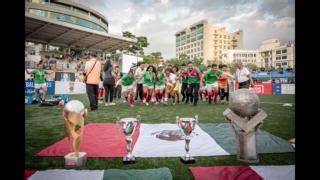 3, 2, 1 GO! 🙌 Mexico celebrate winning the Seoul 2024 Homeless World Cup 🏆🇲🇽 📷 Anita Milas #Seoul2024HWC | Homeless World Cup