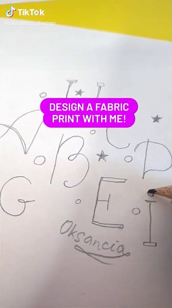 Design a fabric print with me! 🎨 My colorful alphabet vector repeat pattern on a fabric print. Here is my process from start to finish. The repeat pattern is designed in Adobe Illustrator CC. #textiledesign #adobeillustrator #pattern #patterndesign #graphicdesign