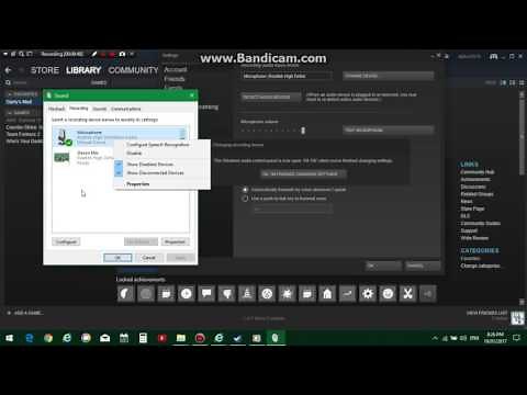 How to set up microphone or headset on steam