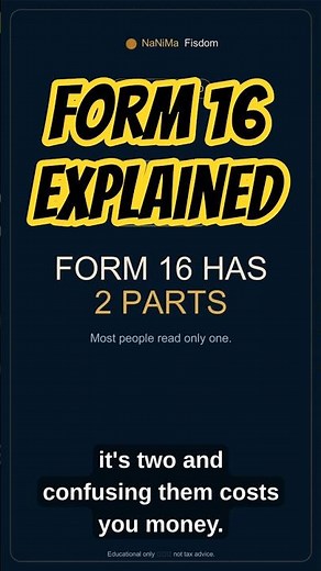 Form 16 Part A vs Part B — What's the Difference #Shorts