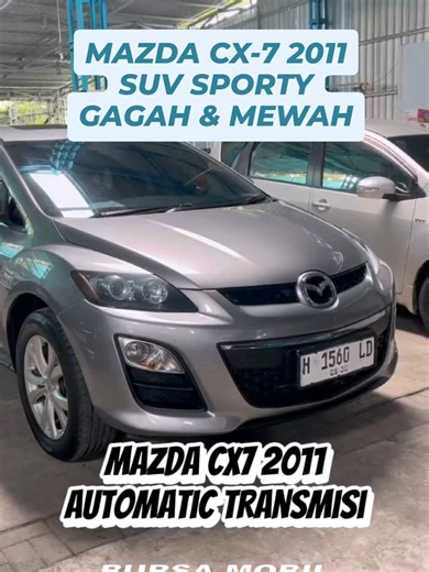 klMazda CX-7 2011 hadir dengan desain SUV yang sporty dan elegan 🚙 Tampilan gagah, kenyamanan terjaga, dan performa mesin yang mantap untuk harian maupun perjalanan jauh. ✨ Desain sporty & berkelas ✨ Mesin bertenaga, stabil di jalan ✨ Interior nyaman & premium ✨ Cocok untuk keluarga & gaya aktif 📍 Unit siap cek 💬 Minat? Langsung chat / DM sekarang! . . . . . . . . . #pestarasaakhirtahun #mazdacx7 #cirebon #aceh #jennifercoppen