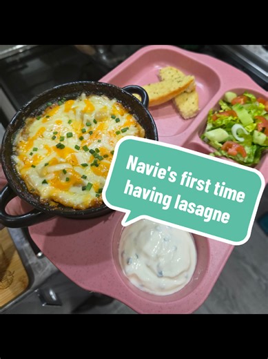 Nave's First Time Trying Mummy's Homemade Lasagne