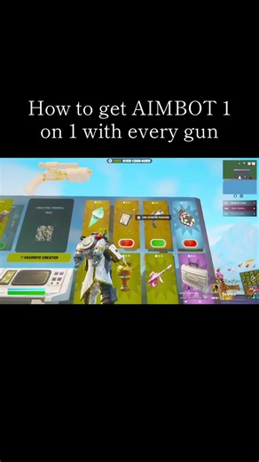 フォートナイトでのAIMBOT獲得法と1v1戦