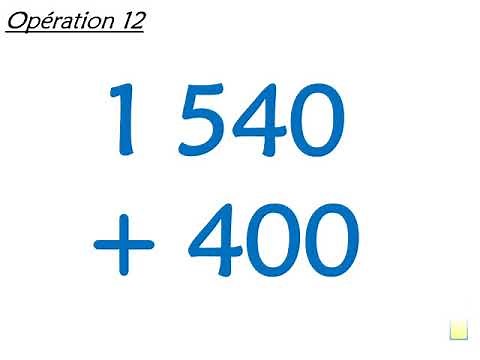 Calcul mental CM2 Evaluation 5
