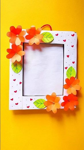DIY Photo frame from cardboard / Photo frame making at home #shorts #youtubeshorts #photoframe
