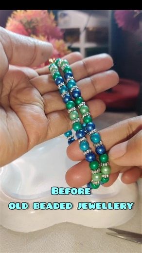 Before & After DIY Beaded Bracelet in just 5 Minutes at home #diy #shorts