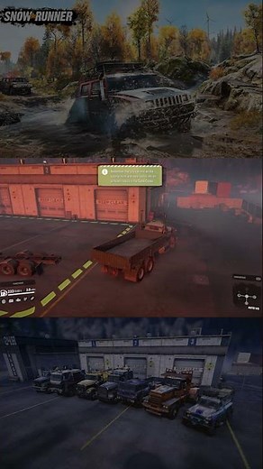 #595 Snow Runner Towing Fully Damage Truck To The Garage For Fully Restore and Modify#shorts #games