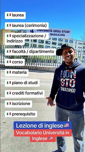 Lezione di inglese - Vocabolario Università in Inglese #ingleseperitaliani #inglese