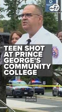 Teen shot on campus of Maryland community college
