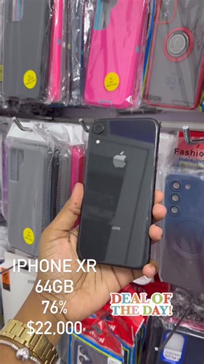 minitech on Instagram: "‼️DEAL OF THE DAY‼️ iPhone XR 64GB 76% $22,000 FULLY FUNCTIONAL ✅ Comes with charger 🔌 WARRANTY INCLUDED WATCH OUR STORY FOR DAILY DEALS Dm or call (876)599-0893 or (876)324-6404 Shop#4 Princeville Plaza"