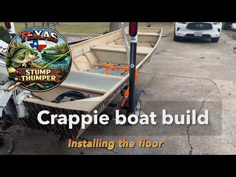 Crappie Boat Build - installing the flooring 