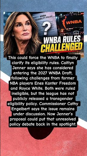 Caitlyn Jenner Challenges WNBA Rules #WNBA #CaitlynJenner