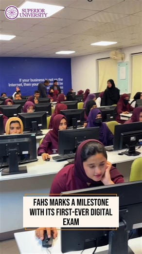 FAHS Marks a Milestone with Its First-Ever Digital Mid Examinations The Faculty of Allied Health Sciences, Superior University proudly achieved a historic milestone by successfully conducting its first Online Mid-Term Examinations, with the participation of over 4,000 students a remarkable achievement reflecting our strong commitment to digital transformation, transparency, and academic excellence. This initiative translates the vision of our Worthy Chairman into reality, driving the University 