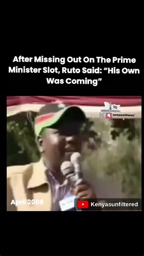 A throwback moment from Kenya’s political history 🇰🇪. After missing out on the Prime Minister slot during the 2008 power-sharing arrangement, William Ruto told supporters that his time would come through God’s will and the people’s votes. #KenyanPolitics #WilliamRuto #KenyaHistory #PoliticalHistory #throwback