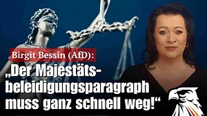 Birgit Bessin (AfD): „Der Majestätsbeleidigungsparagraph muss ganz schnell weg!“ Das Urteil gegen David Bendels ist ein ungeheuerlicher Angriff auf die Meinungsfreiheit und erinnert mehr an autoritäre Regime als an eine Demokratie. Selbst die „Welt“ spricht von einem „Urteil wie aus einer Diktatur“ – und renommierte Juristen wittern Rechtsbeugung. Ein Kommentar der AfD-Bundestagsabgeordneten Birgit Bessin: | Deutschland Kurier