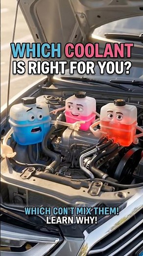 Blue,Pink & Red Coolant Explained! 🚗 Which One Does Your Car Need?#coolant #bluecoolant #pinkcoolant