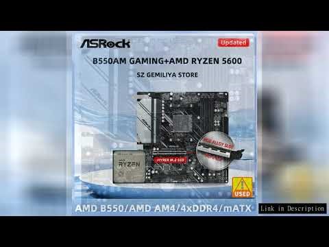Asrock B550M Motherboard B550AM GAMING Motherboard + Ryzen 5600 cpu AM4 DDR4 64GB Micro ATX M.2 PCI