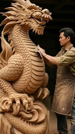 Level 100 Wood Carving – Dragon Comes Al #usa #usashorts