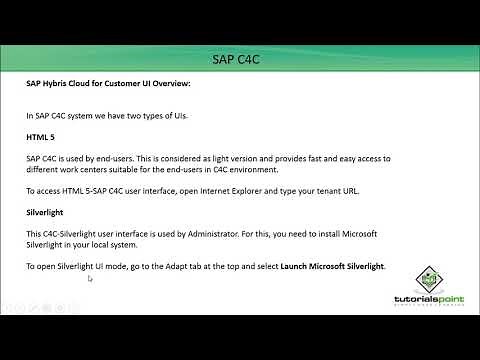 SAP C4C - User Interface