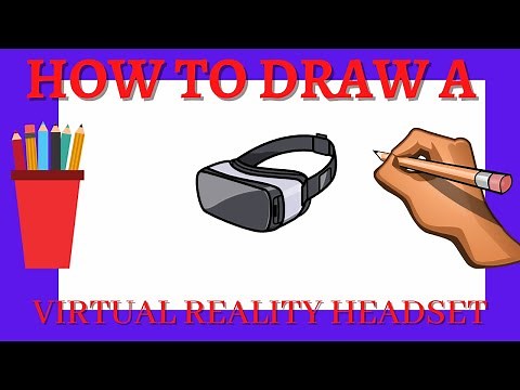 How to draw a virtual reality headset step by step