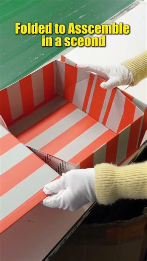 Check out this orange and gray color-blocked magnetic packaging box!