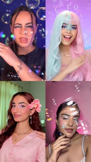Bubble transition trend💭🤩 #trending #bubble #makeup #transition #foryou #shorts #youtubeshorts