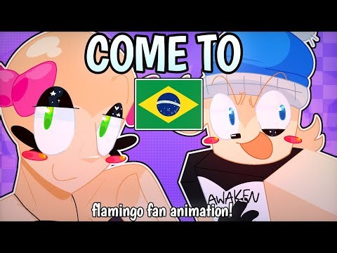 Come to Brazil! // Flamingo Fan Animation!