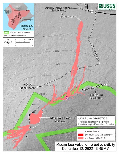 2022 Eruption of Mauna Loa - Hawaiʻi Volcanoes National Park (U.S. National Park Service)