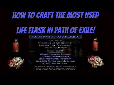 Path of Exile - How to craft the most used life flask in Path of Exile! Beginners Guide.