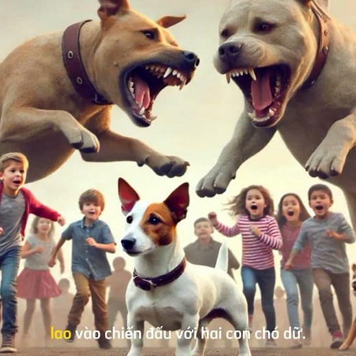 The Heroic Sacrifice of George the Dog : Saving Children from Dangerous Pit Bulls #shortvideo #dog