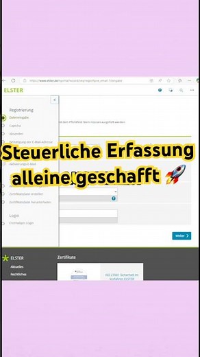 Steuerliche Erfassung mit ELSTER – So füllst du den Fragebogen ohne Steuerberater aus! ✅📊#shorts