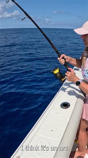 She Caught a Good One 100 Miles Offshore Fishing Cut Bait on the Ledge!